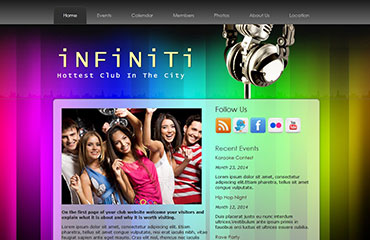 Olympia web design Night Club Web development