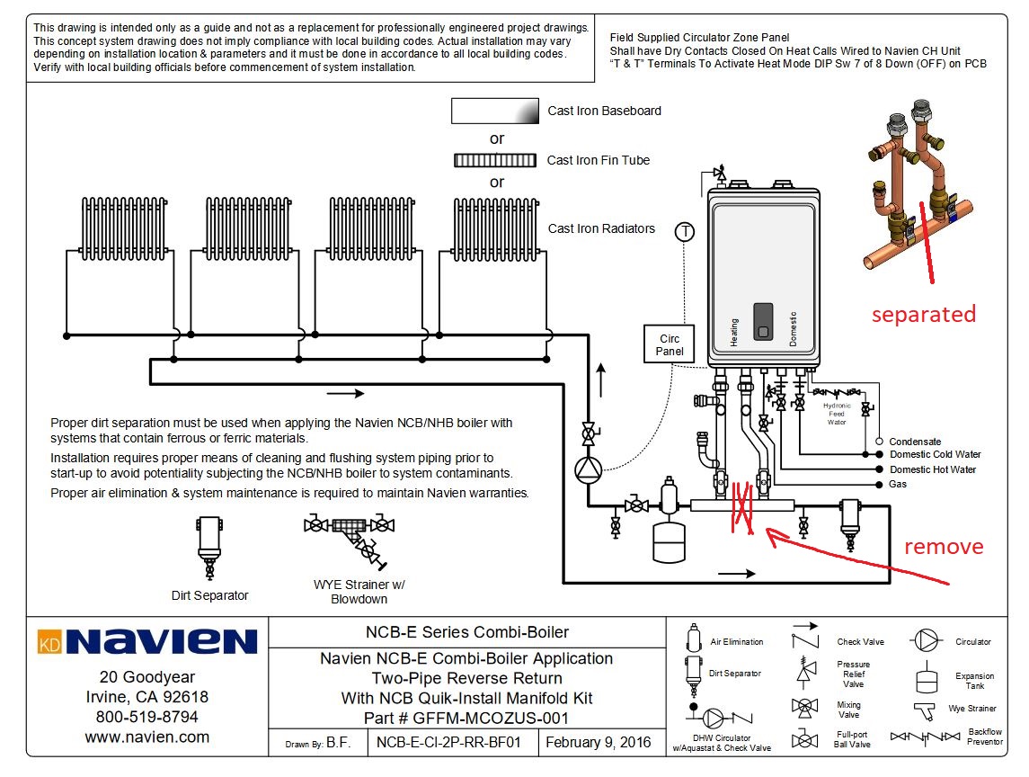 Navien NCB manifold piping Terry Love. navien ncb 240e combi boiler reviews...